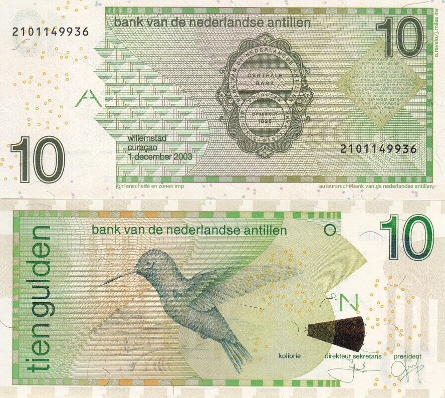 Netherlands Antilles 10 Gulden 2003 P 28 c UNC