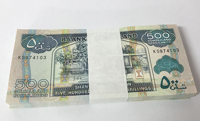 Somaliland 500 Shillings 2011 P 6 h UNC Lot 100 Pcs 1 Bundle
