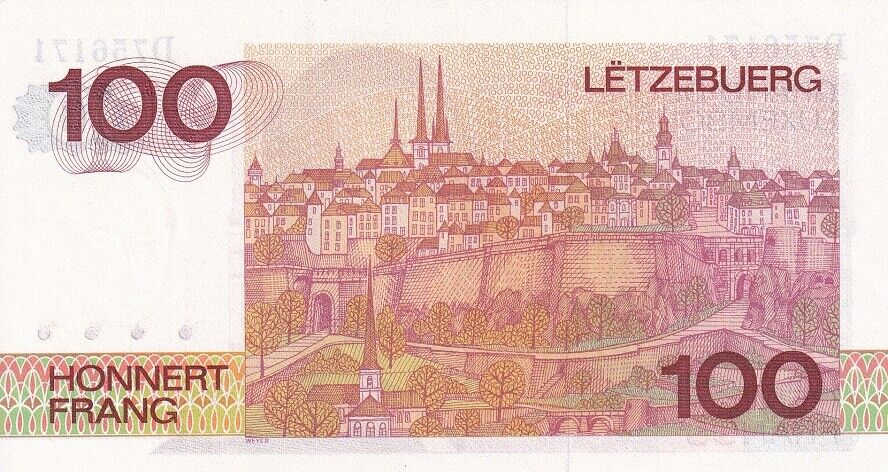 Luxembourg 100 Francs 1980 P 57 a AU-UNC