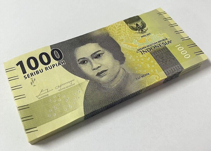 Indonesia 1000 Rupiah 2016/2017 P 154 UNC LOT 25 PCS 1/4 Bundle