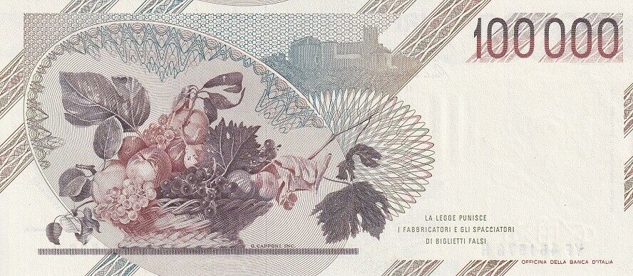 Italy 100000 Lire 1983 P 110 b UNC