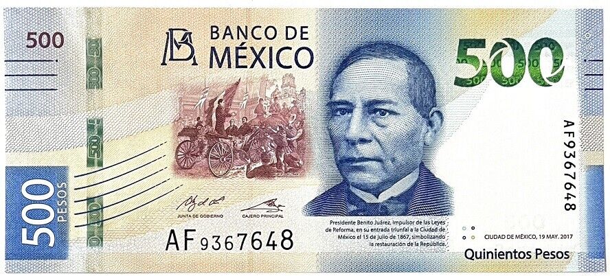 Mexico 500 Pesos 2017 P 136 UNC