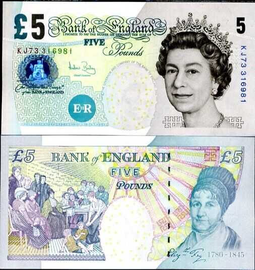 Great Britain 5 Pounds ND 2004 Sign A. Bailey P 391 c UNC