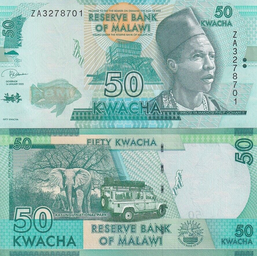 Malawi 50 Kwacha 2020 P 64 ZA Replacement UNC
