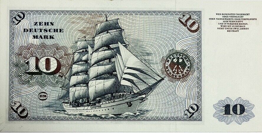 Germany 10 Deutsche Mark 1960 P 19 a UNC