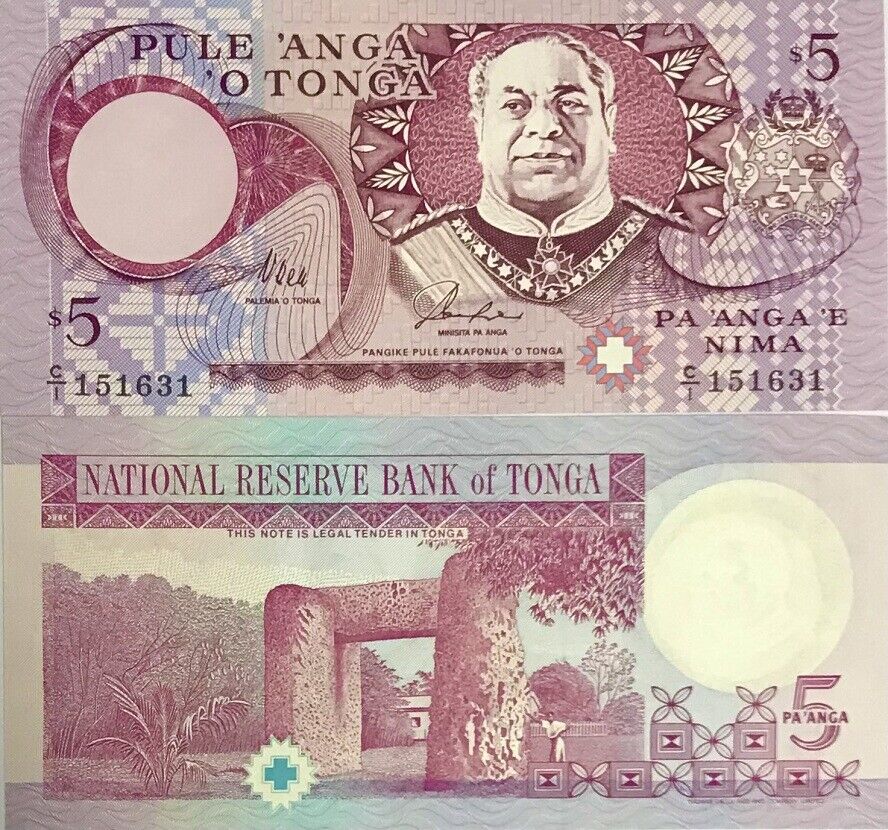 Tonga 5 Pananga ND 1995 P 33 a AUnc