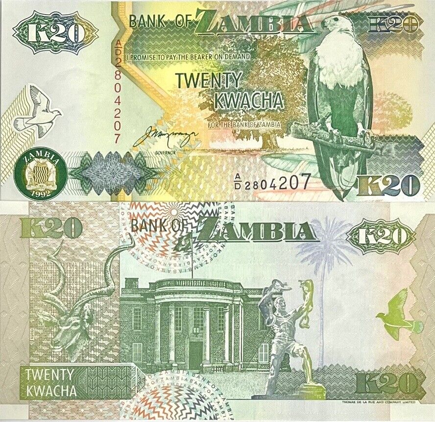 Zambia20 Kwacha 1992 P 36 b UNC