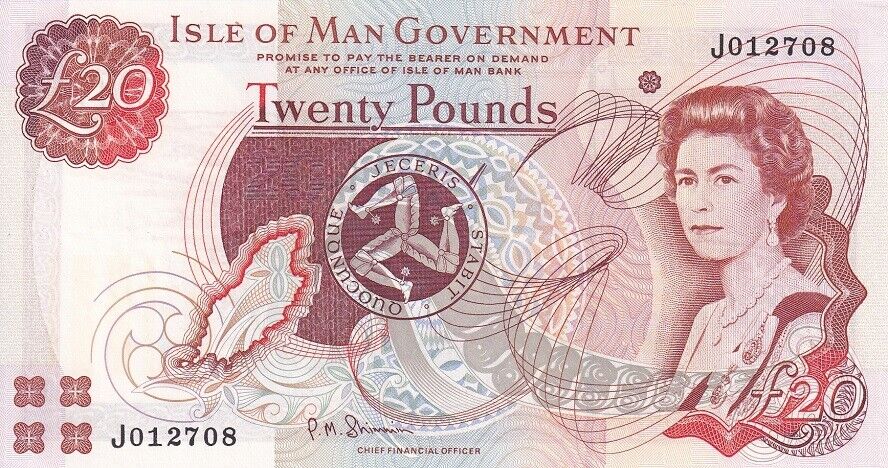 Isle of Man 20 Pounds ND 2000 P 45 b UNC