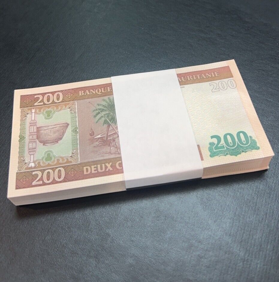 Mauritania 200 Ouguiya 2013 P 17 UNC Lot 20 Pcs 1/5 BUNDLE