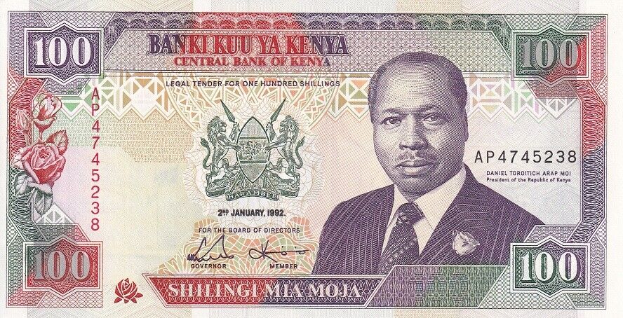 Kenya 100 Shillings 1992 P 27 d UNC