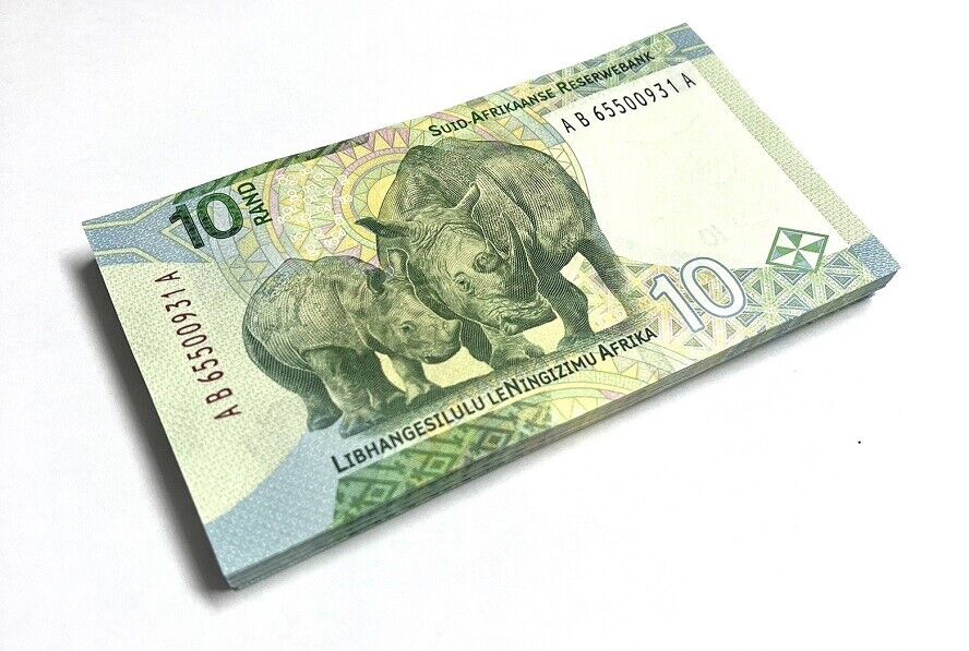 South Africa 10 Rand 2023 P 148 New Family Design LOT 25 UNC 1/4 Bundle