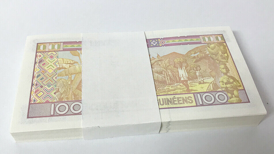 Guinea 100 Francs 2012 P 35 b UNC Lot 25 Pcs 1/4 Bundle