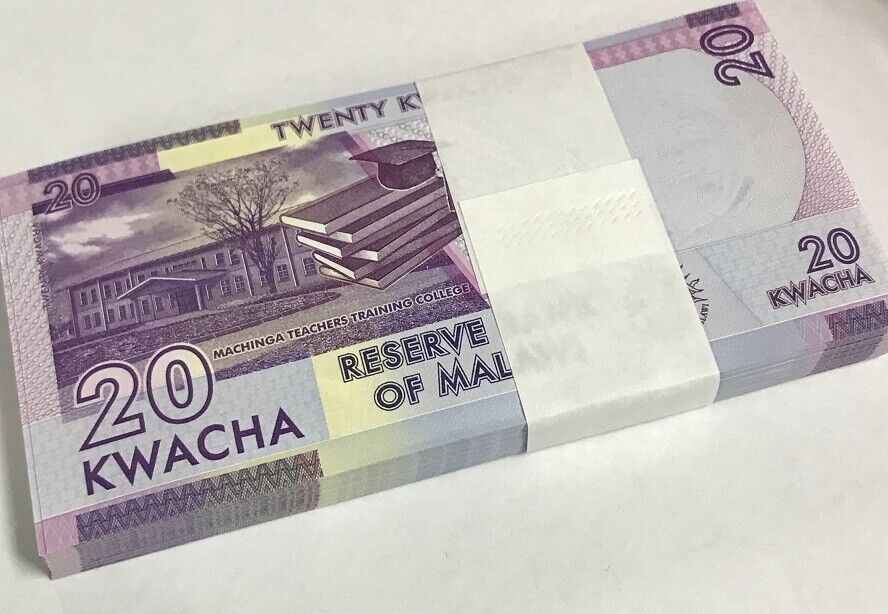 Malawi 20 Kwacha 2020 P 63 UNC LOT 100 pcs