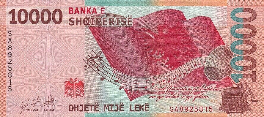 Albania 10000 Leke 2019 P 81 UNC