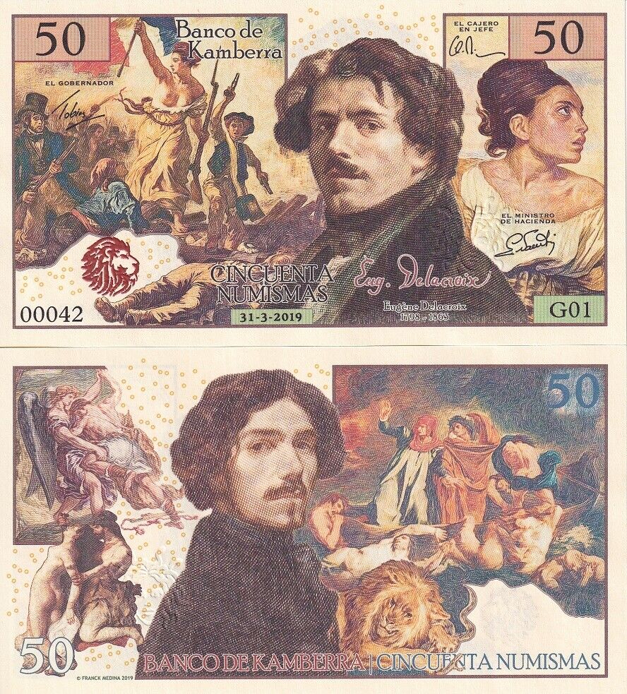 Kamberra 50 Numismas 2019 Private FANTASY Eugene Delacroix