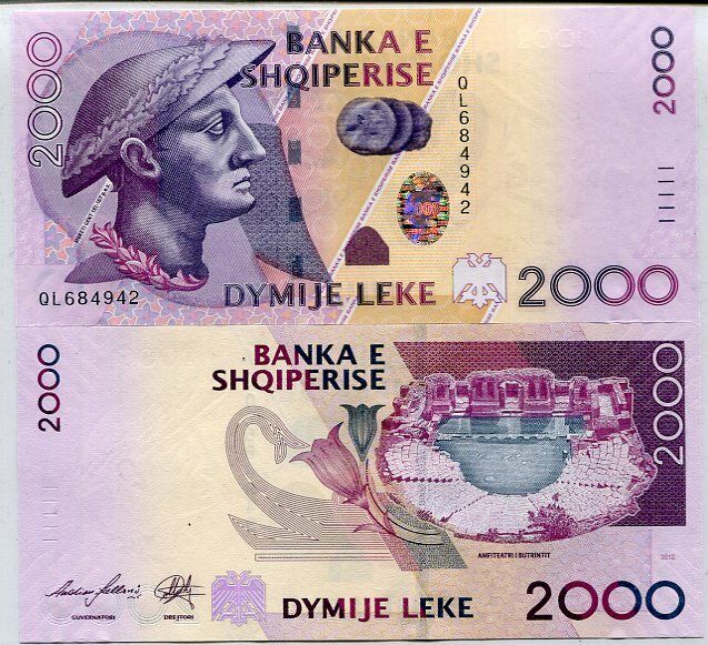 Albania 2000 Leke 2012 P 74 b UNC