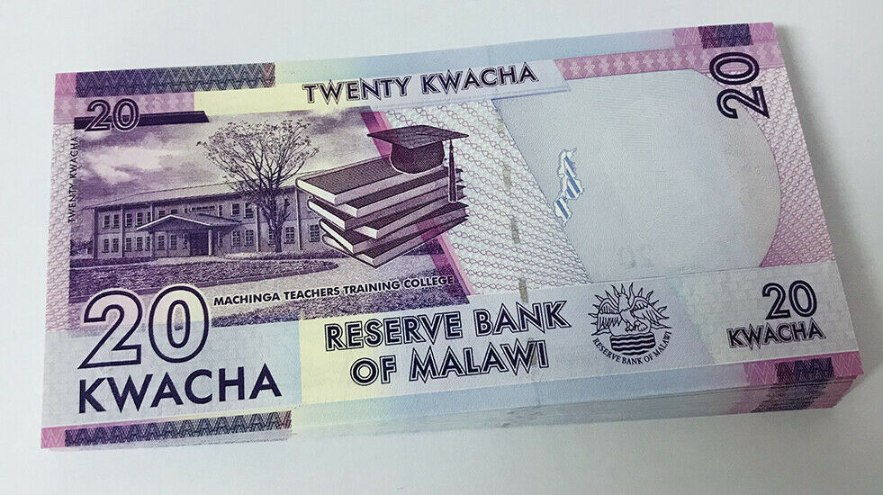 Malawi 20 Kwacha 2017 P 63 d UNC UNC LOT 25 PCS
