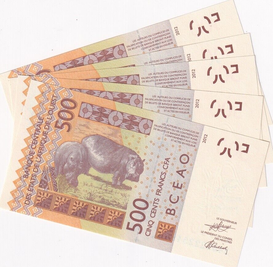 West African States Senegal 500 Francs 2024 P 719 K UNC LOT 5 PCS