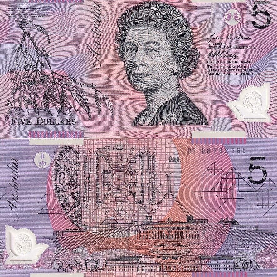 Australia 5 Dollars 2008 P 57 f Polymer UNC