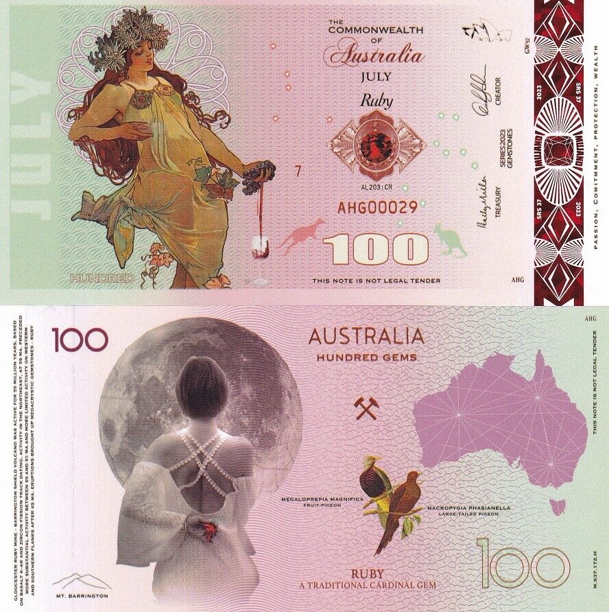 BIRTHSONE SERIES 100 Gems July 2023 Australia Ruby Polymer Fantasy