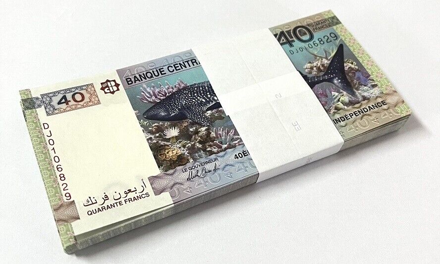 Djibouti 40 Francs 2017 P 46 Commemorative UNC LOT 50 PCS 1/2 Bundle