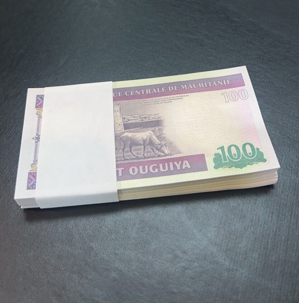 Mauritania 100 Ouguiya 2015 Hybrid P 16 UNC LOT 20 Pcs 1/5 BUNDLE