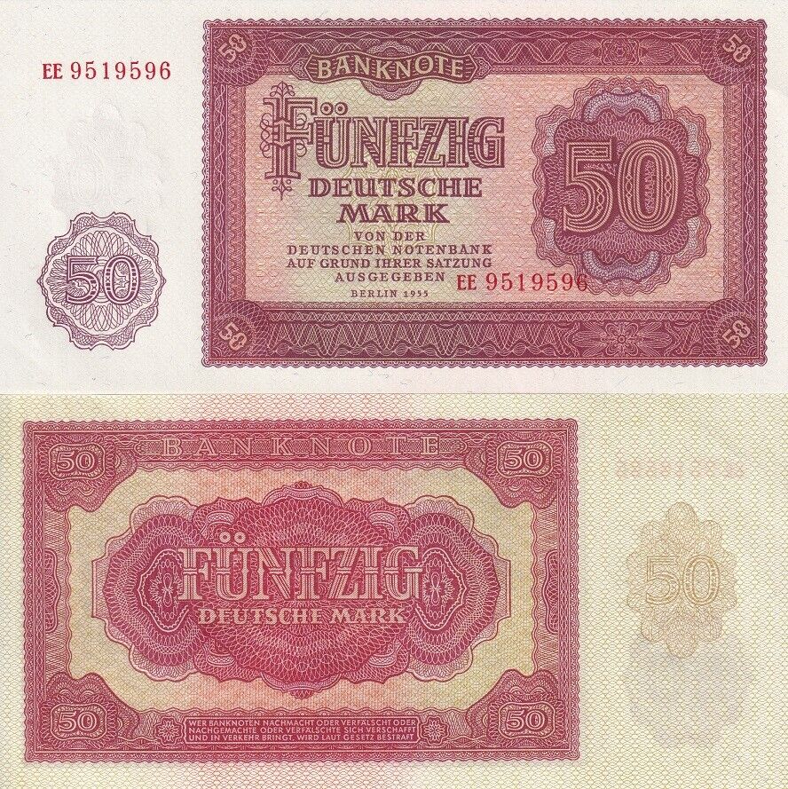 Germany Democratic Republic 50 Mark 1955 P 20 AUnc