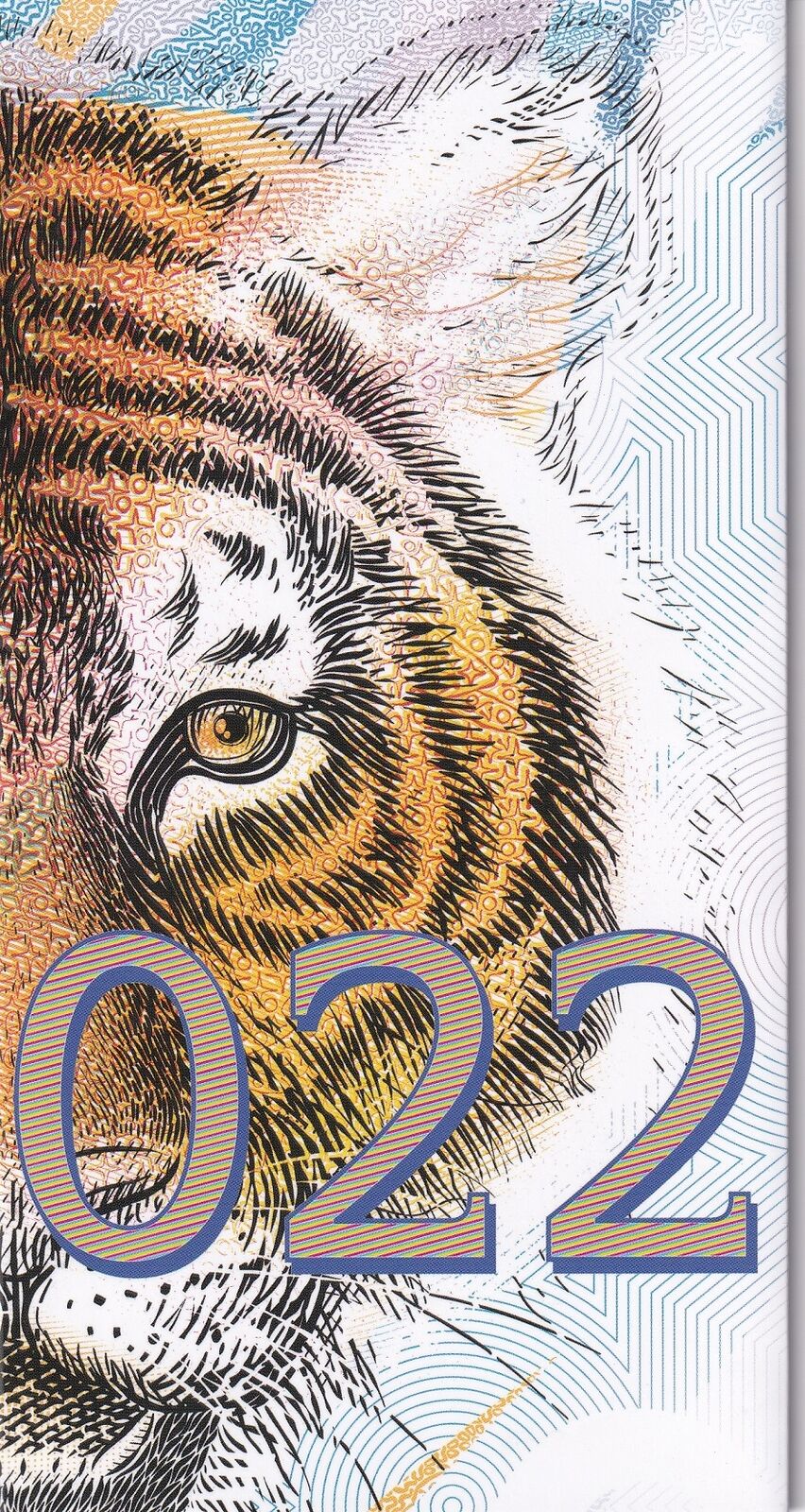 Test Note Russia 4 Tigers in Folder 2022 Goznak Colorful
