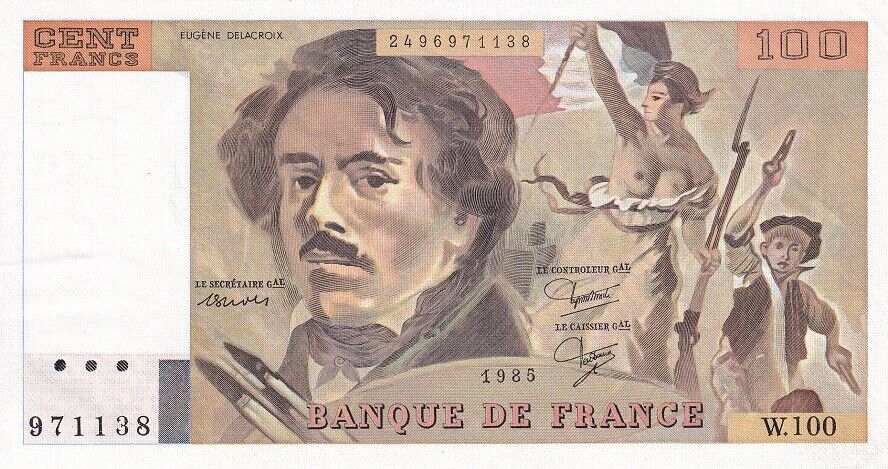 France 100 Francs 1985 P 154 b AUnc