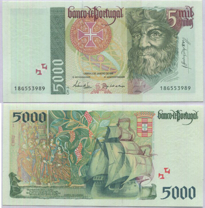 Portugal 5000 Escudos 1995 P 190 a AUnc
