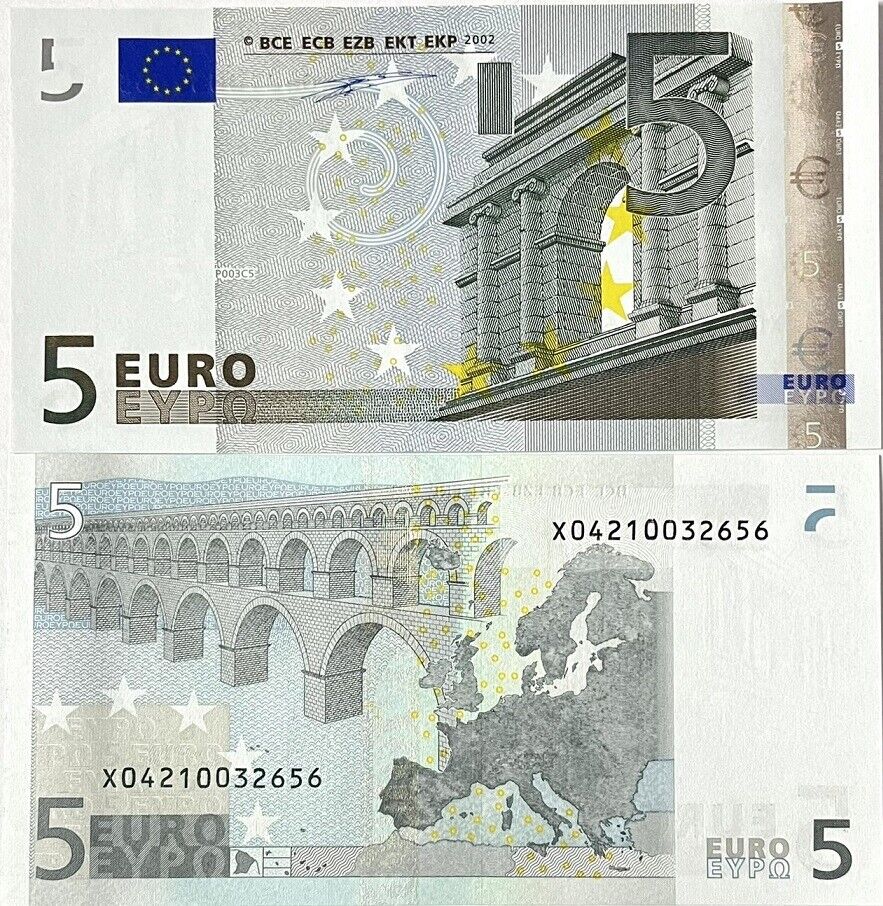 Euro 5 Euro Germany 2002 P 1 X UNC