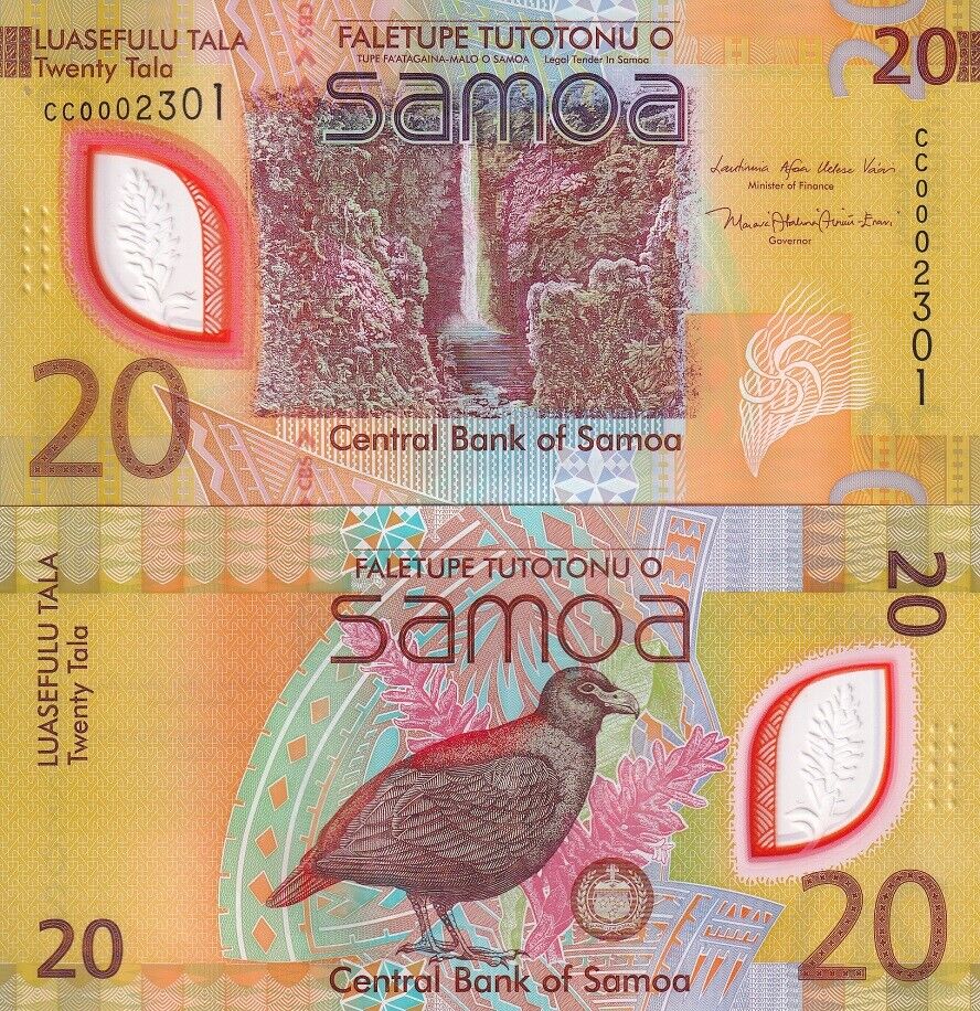 Samoa 20 Tala ND 2023 2024 P 49 Polymer LOT 5 UNC