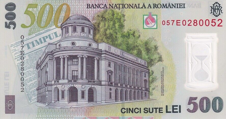 Romania 500 Lei 2005/2005 P 123 a Polymer AUnc