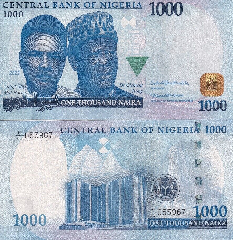 Nigeria 1000 Naira 2022 P 49 New Design UNC