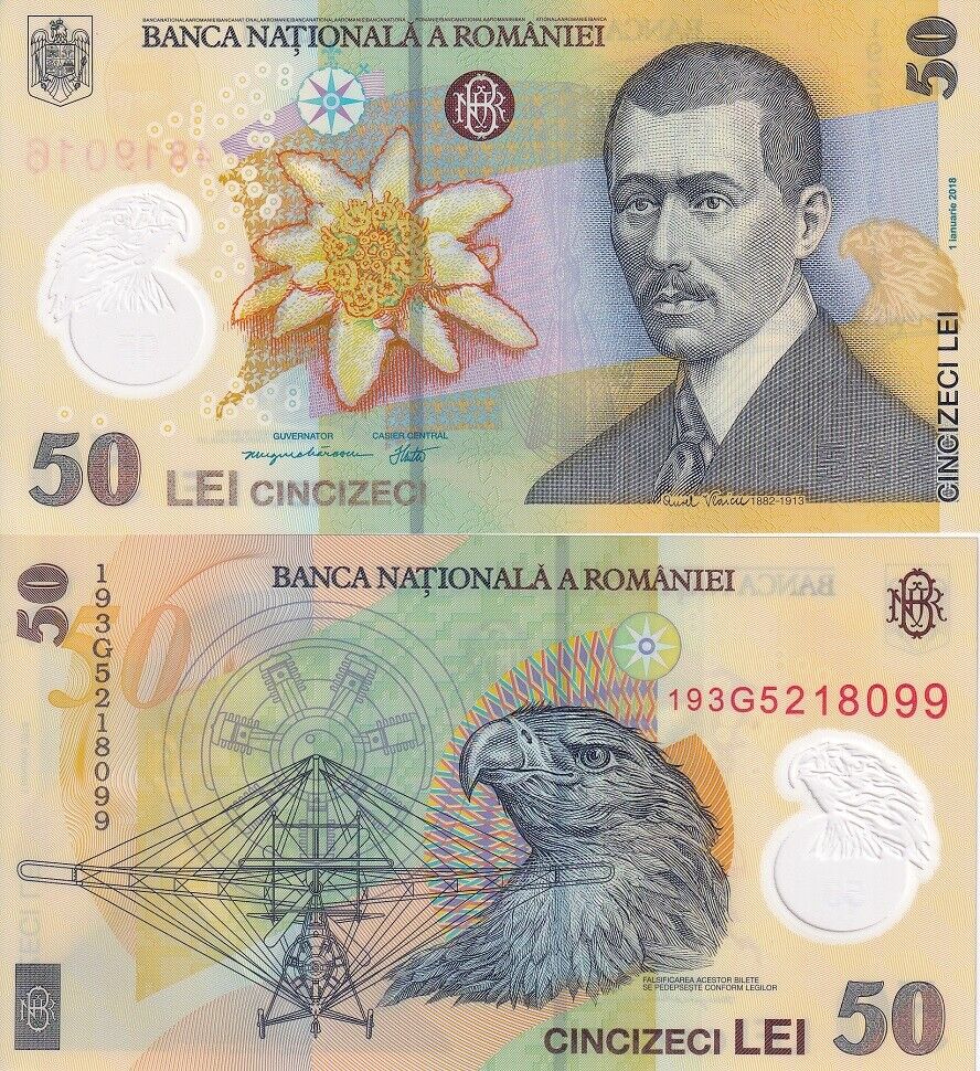 Romania 50 Lei 2018/2019 P 120 Polymer UNC