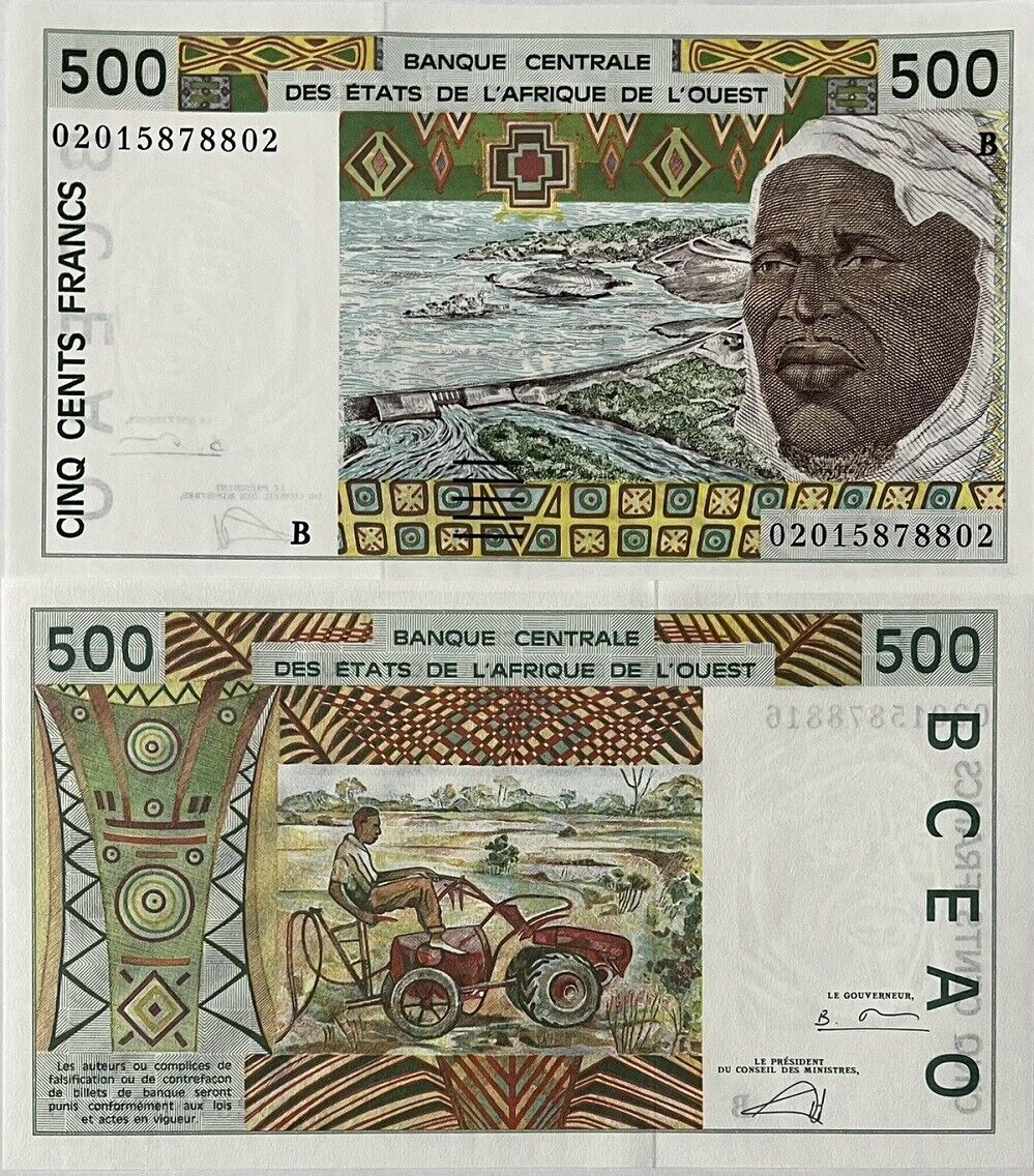 West African State Benin 500 Francs 2002 P 210Bn UNC