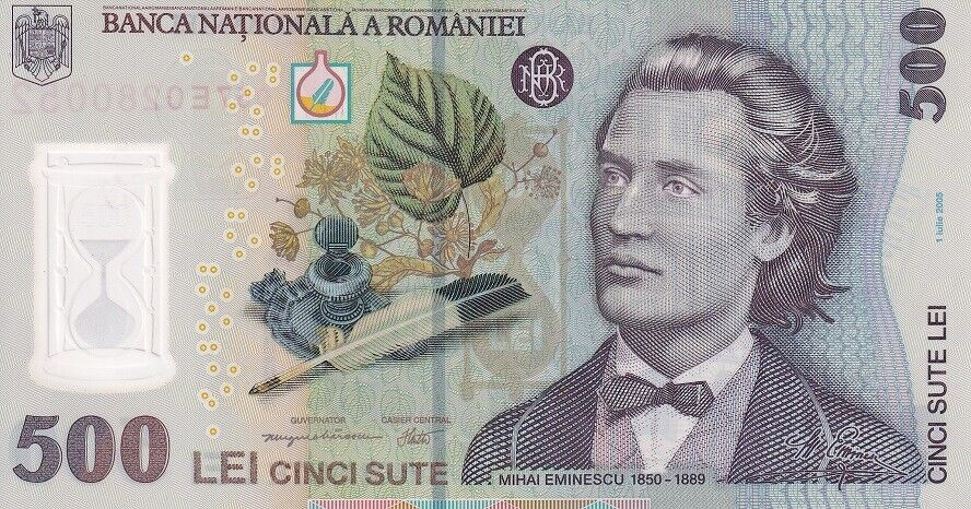 Romania 500 Lei 2005/2005 P 123 a Polymer AUnc