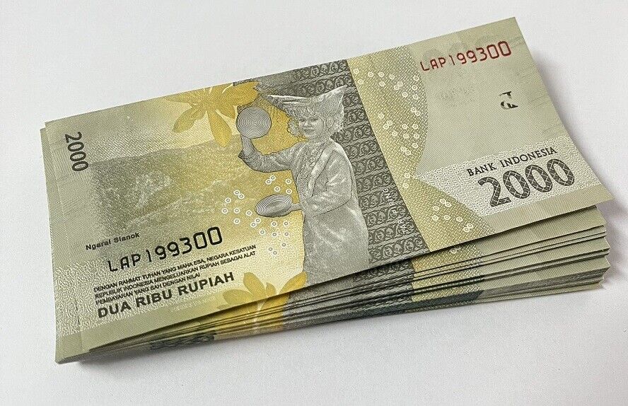 Indonesia 2000 Rupiah 2016/2016 P 155 UNC LOT 20 PCS