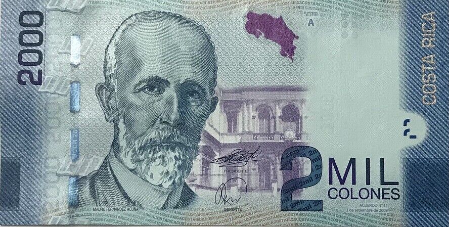 Costa Rica 2000 Colones 2009 P 275 a UNC
