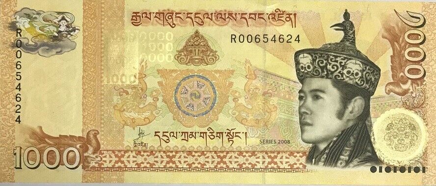 Bhutan 1000 Ngultrum 2008 P 34 a UNC