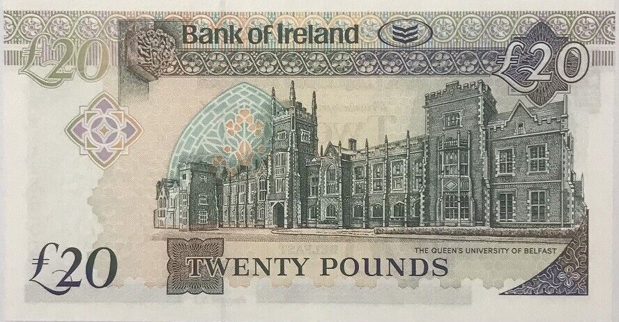 Northern Ireland 20 Pounds 2005 P 80 b UNC