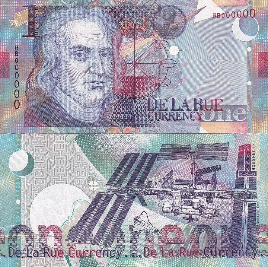 De La Rue 1 House Currency 1999 First Prefix BB Fantasy