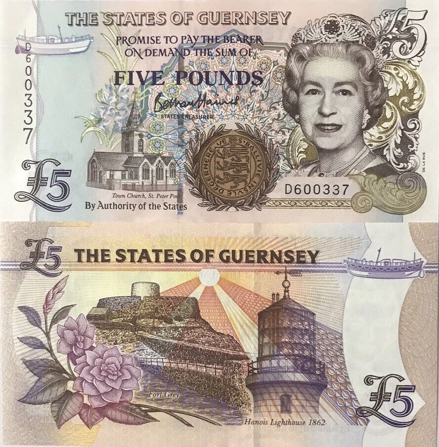 Guernsey 5 Pound ND 2023 NEW P 56 UNC