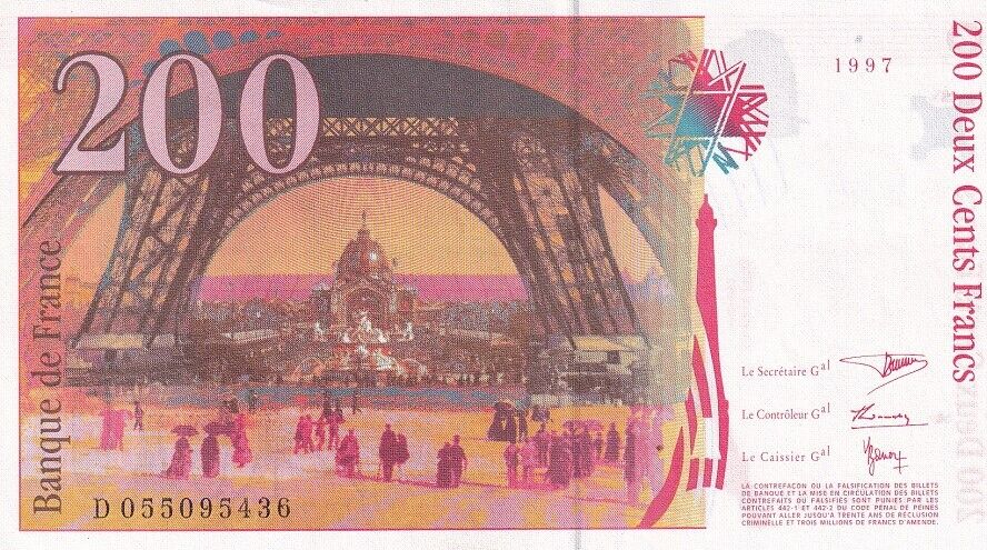 France 200 Francs 1997 P 159b AUnc
