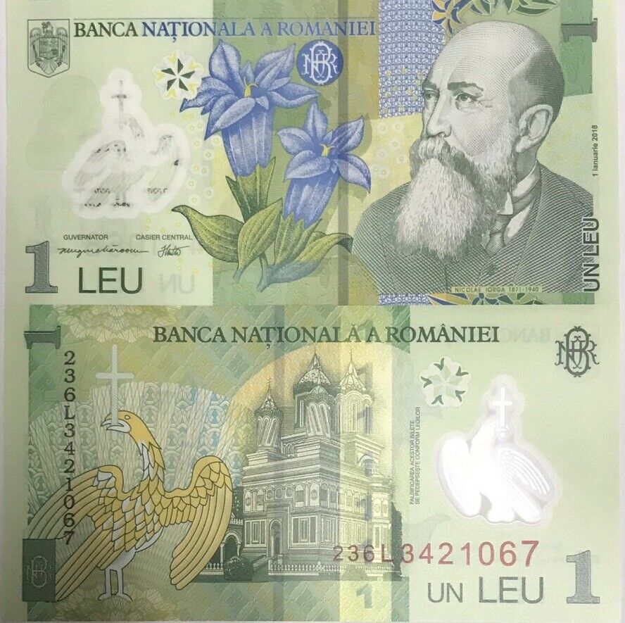 Romania 1 Leu 2018/2023 P 117 Polymer UNC