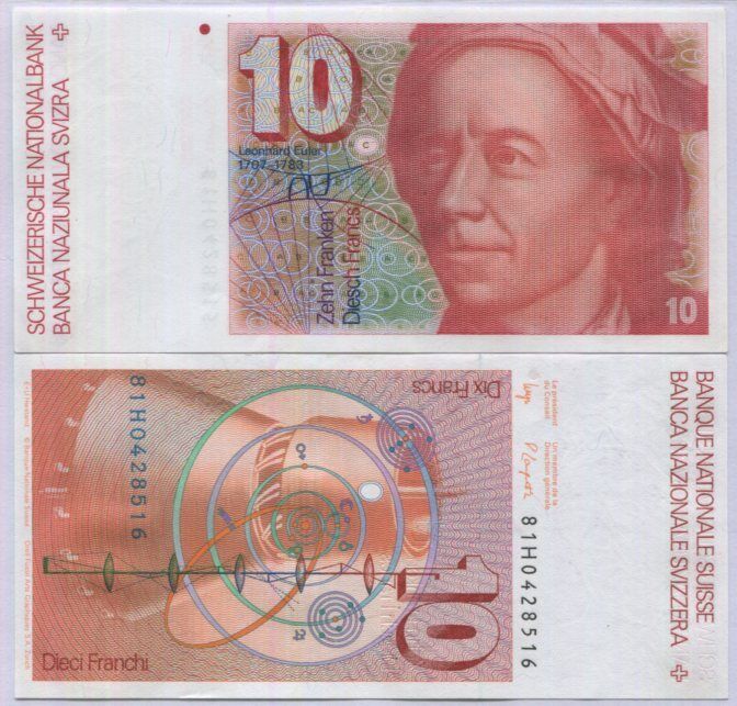 Switzerland 10 Franken 1981 Sign Wyss & P. Languetin P 53 c UNC