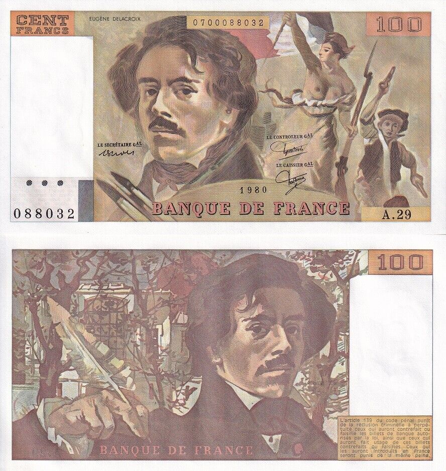 France 100 Francs 1980 P 154 b UNC