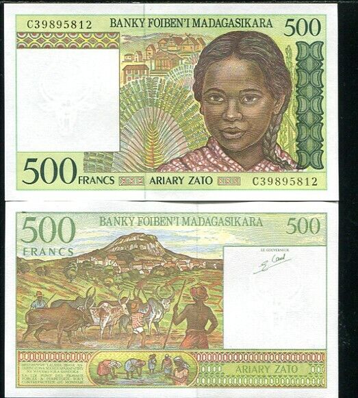 Madagascar 500 Francs ND 1994 P 75 UNC