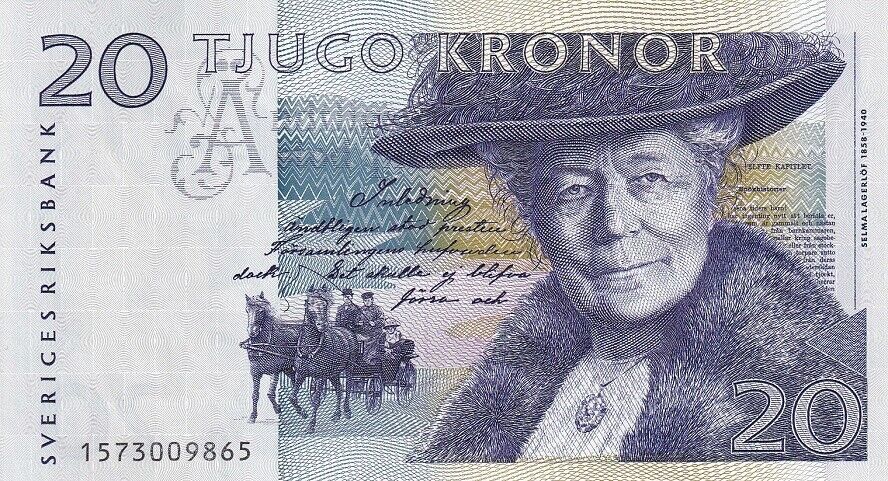 Sweden 20 Kronor 1991-1992 P 61 a AUnc