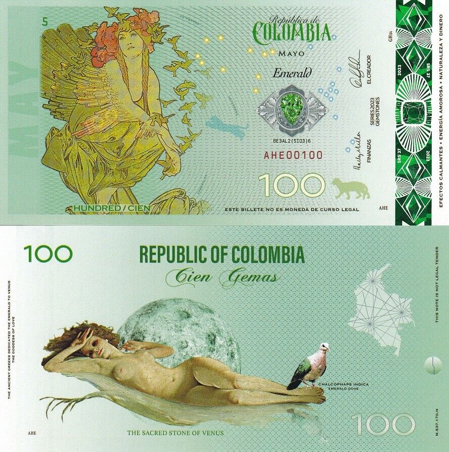 BIRTHSONE SERIES 100 Gemas May 2023 Colombia Emerald Polymer Fantasy